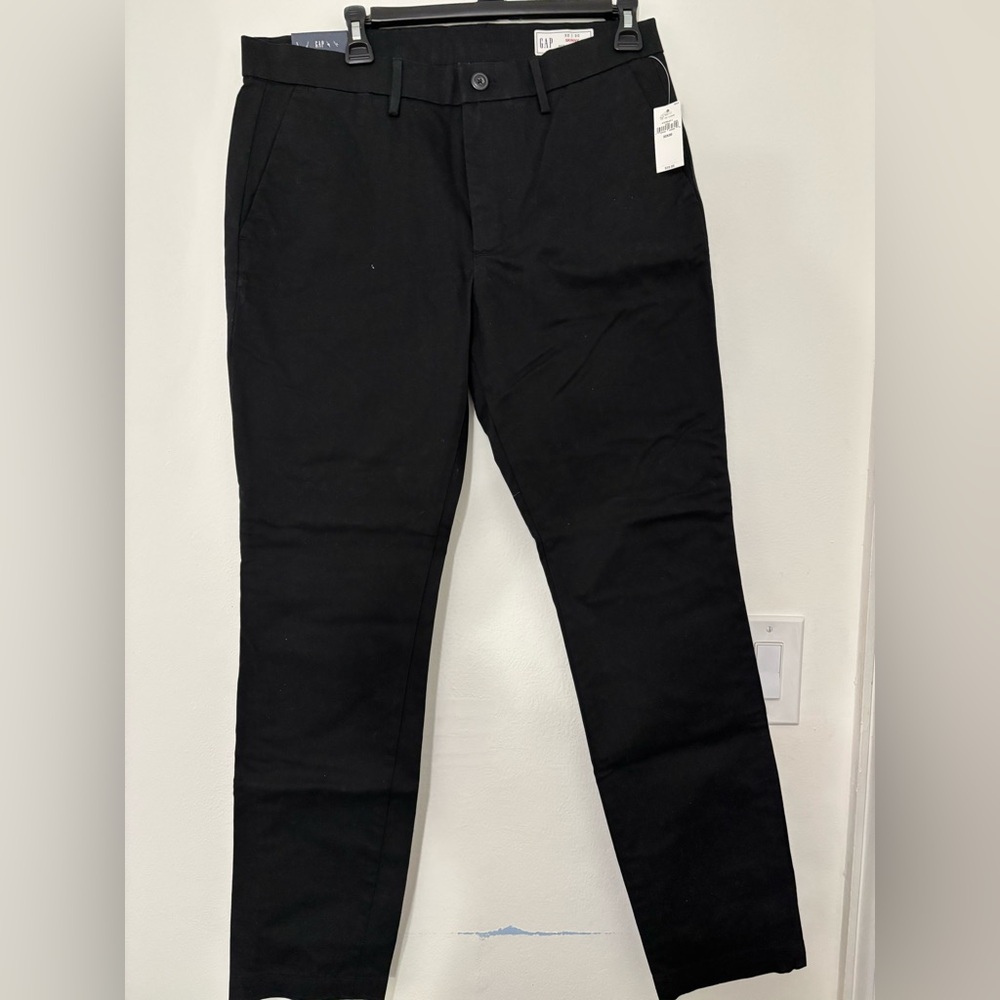 Black skinny chinos for men